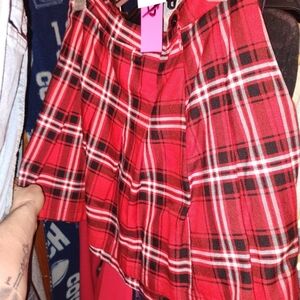 Rue21 Red Plaid Mini Skirt